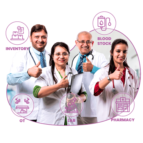 Integration with OT, Blood stock, Inventory, Lab, pharmacy for seamless dataflow