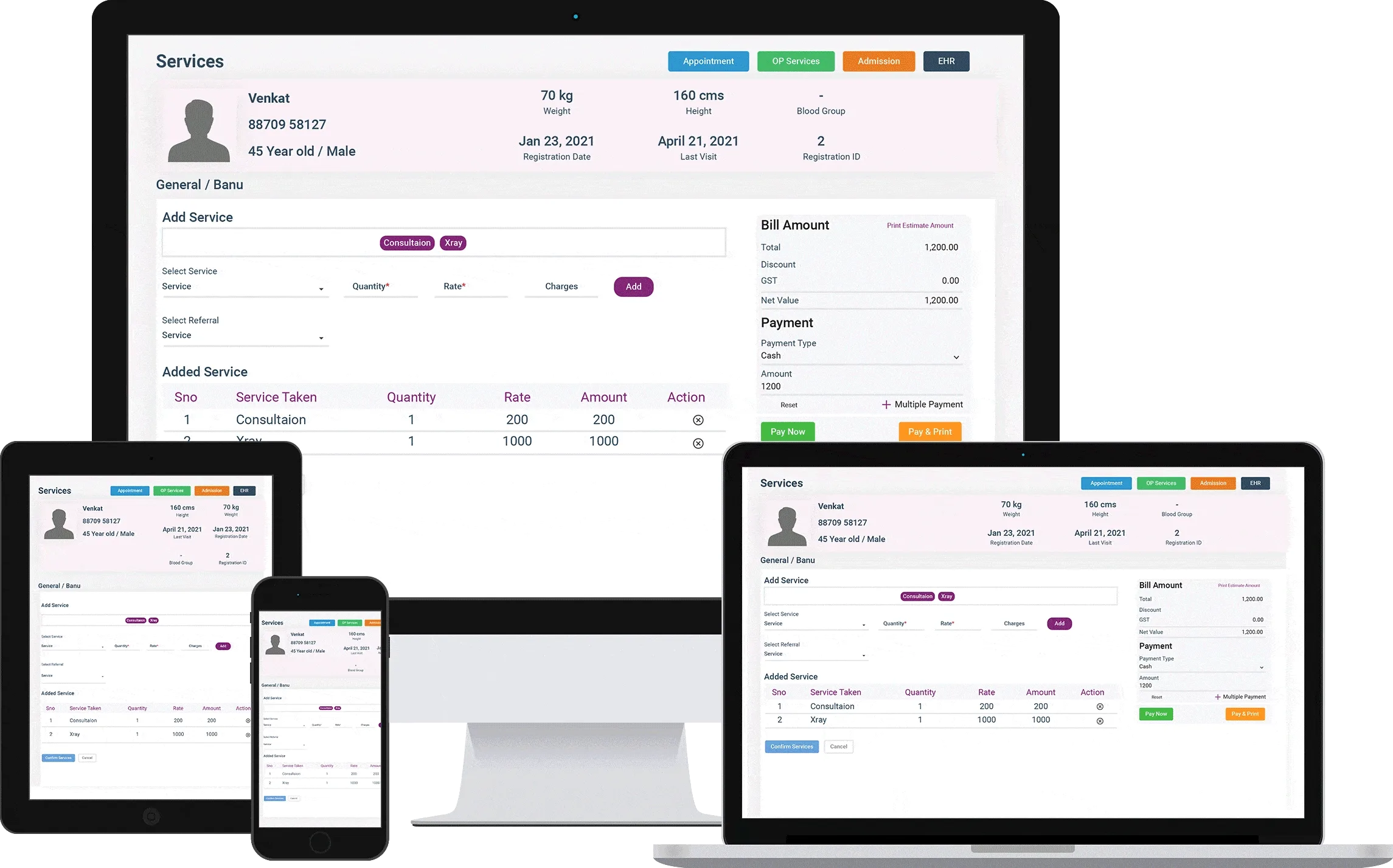 hospital management software key features