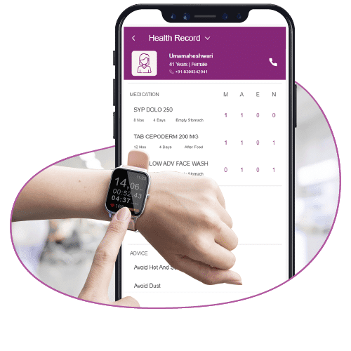 Seamless inpatient vital tracking on a single screen facilitating continuum of care