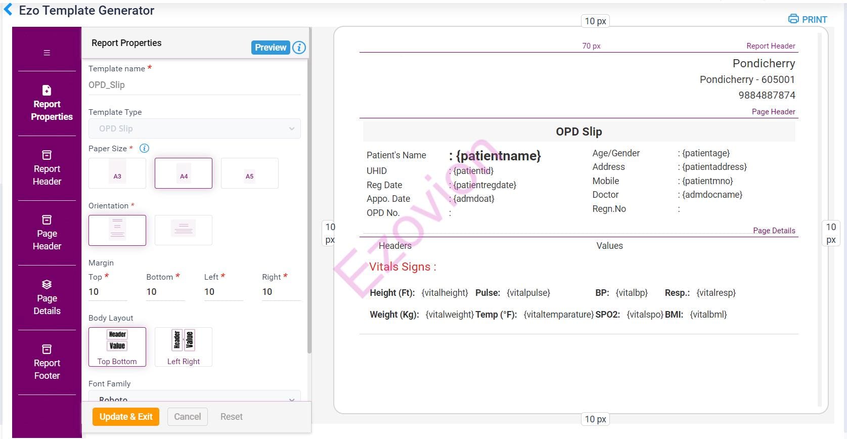 OPD Templates