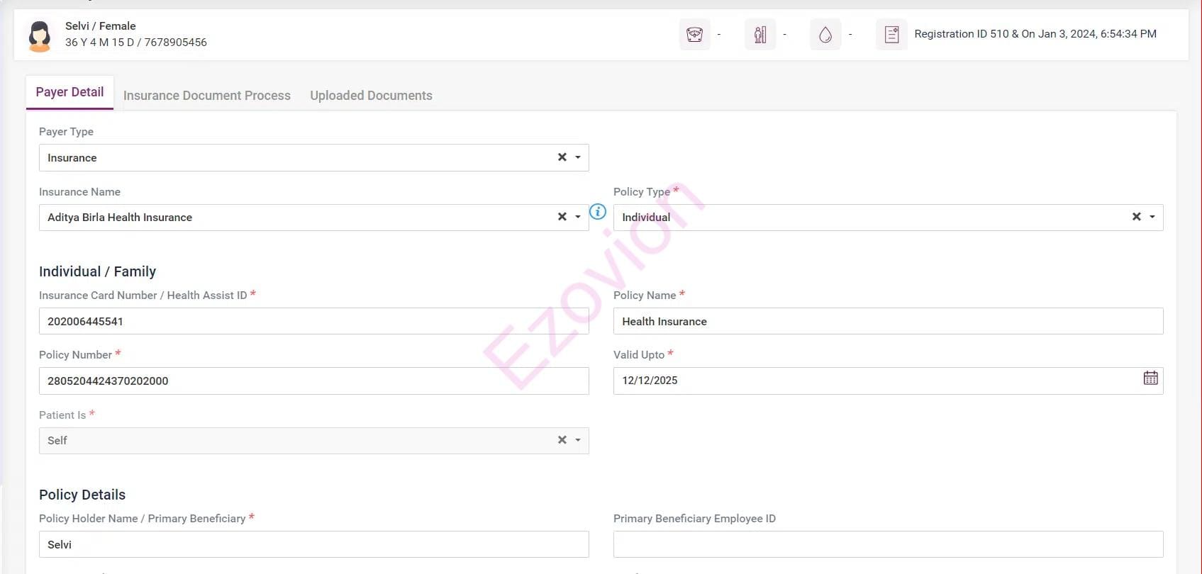 Payer and Patient Management