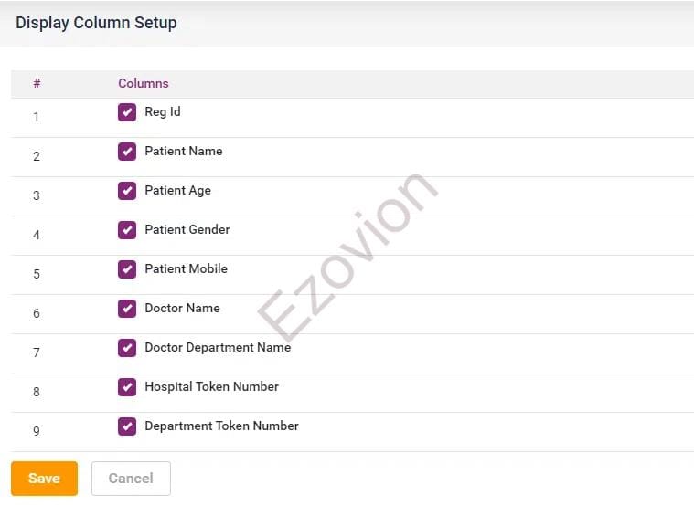 Queue and Token Mgt control panel